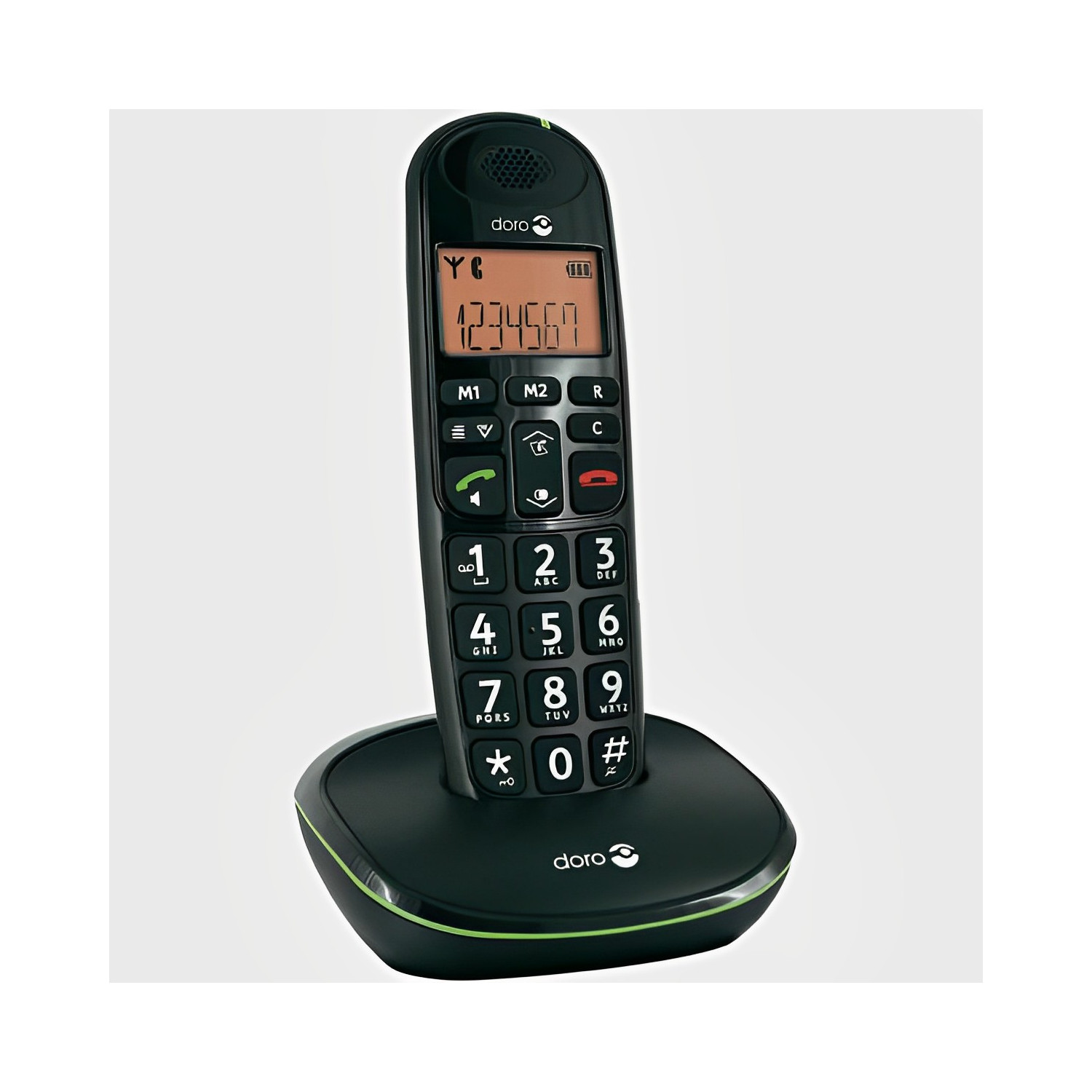 Téléphone sans fil avec grosses touches et écran rétro-éclairé DORO 100W