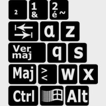Autocollants clavier francais lettres Minuscule pour PC