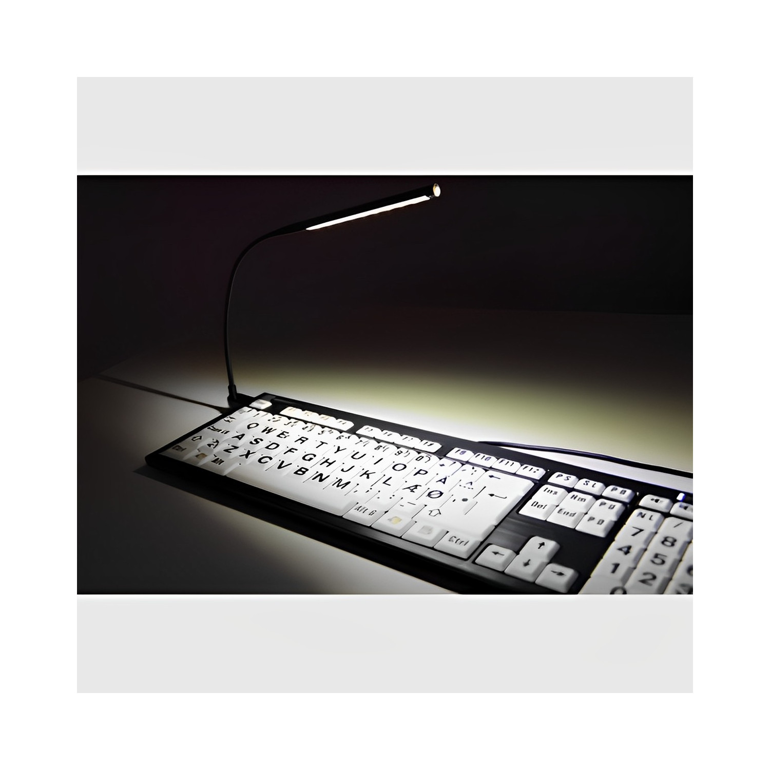Fiche USB du clavier à col de cygne flexible 10LED lumière de nuit