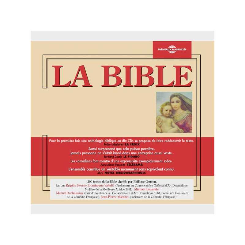 Livre audio - LA BIBLE - ANCIEN ET NOUVEAU TESTAMENT