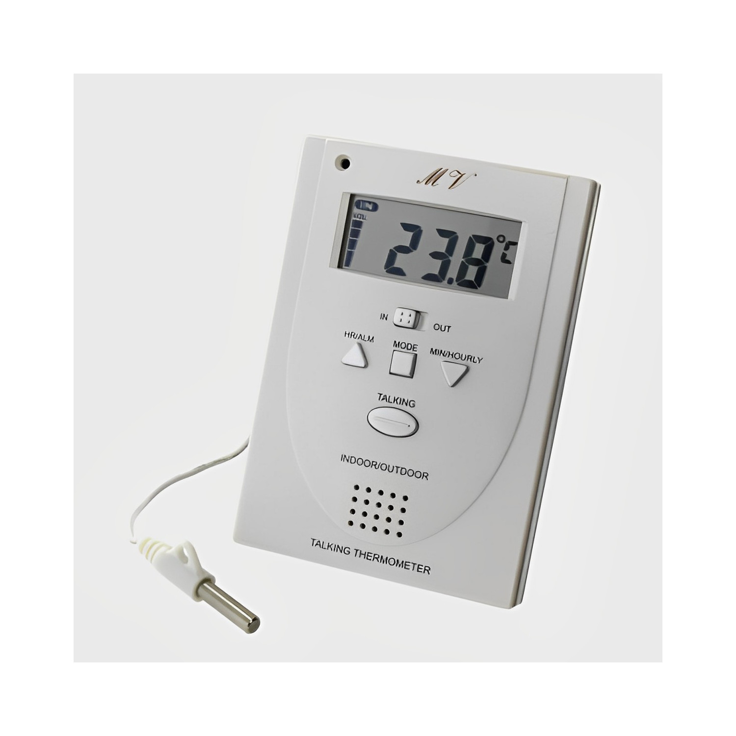 Thermomètre parlant intérieur et extérieur simple d'utilisation
