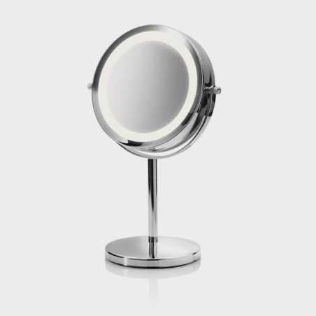 Miroir grossissant et lumineux sur pied