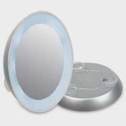 Miroir grossissant avec éclairage et ventouse