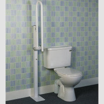 Bras d'appui WC rabattable fixation sol