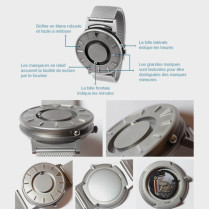 Montre tactile Bradley bracelet en acier détails