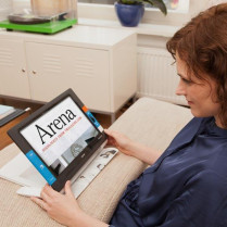 Tablette d'agrandissement avec écran incliné et fort grossissement
