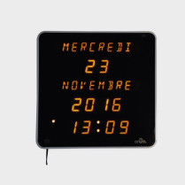 Horloge Calendrier murale digitale jaune et noire