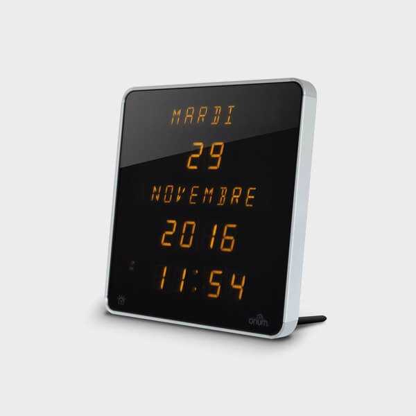 Horloge Calendrier digitale jaune et noire - Cflou