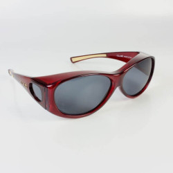 Sur lunettes rouge filtre polarisé gris anti lumière bleue