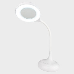 Lampe loupe sur pied Tejeda 6 blanc