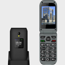 Téléphone portable grosses touches à clapet