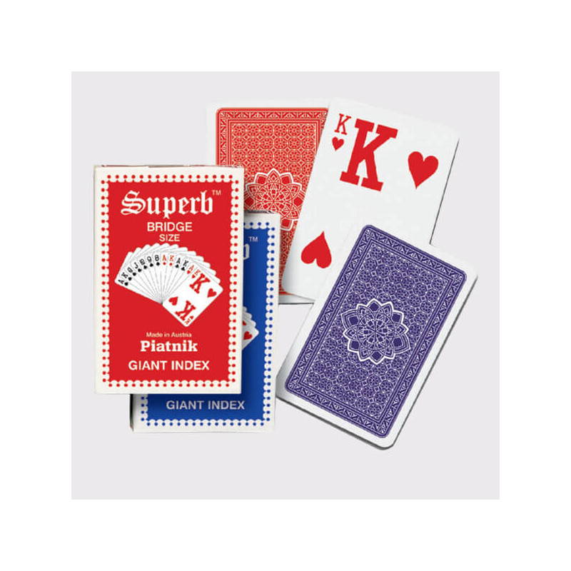 Jeu de cartes bridge gros caractères