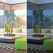 Film de protection solaire pour vitre pour l'intérieur