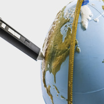 Globe terrestre avec stylo lecteur parlant