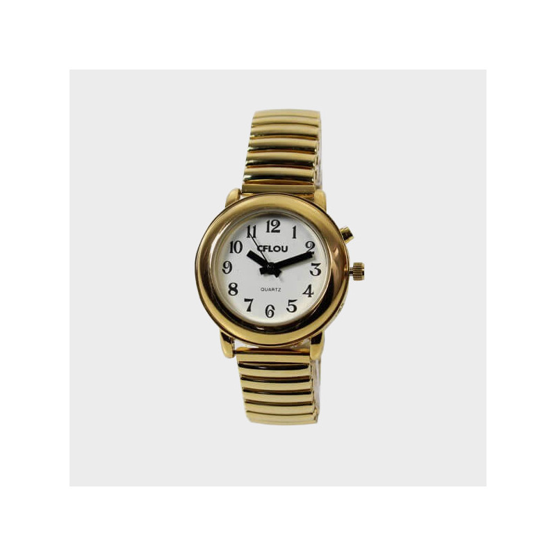 Montre parlante simplifiée femme bracelet extensible