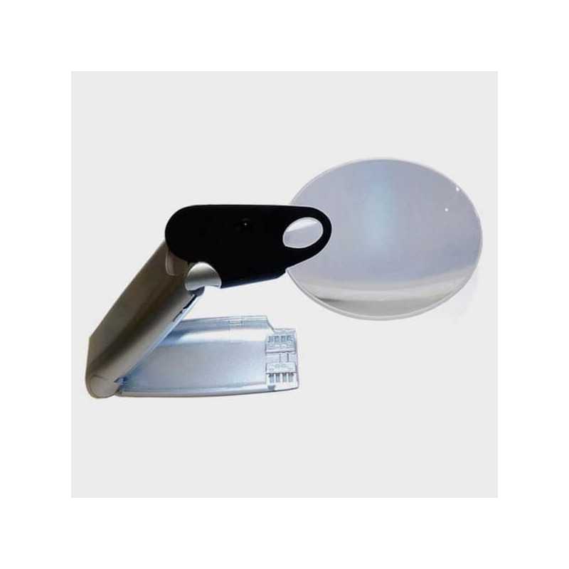Loupe à main et à poser lumineuse