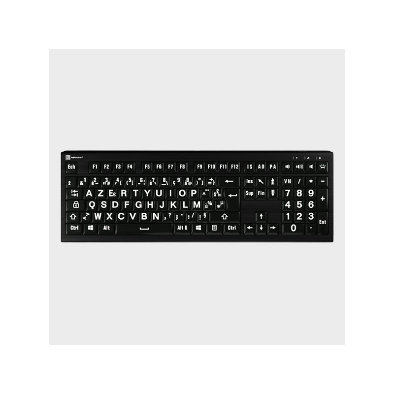 Clavier filaire rétro-éclairé blanc - CPC informatique