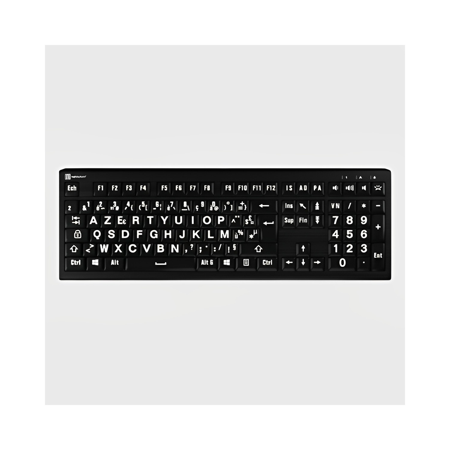 Clavier rétroéclairé à gros caractères pour PC LogicKeyboard