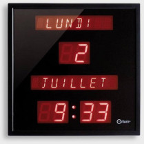 Horloge calendrier jours et mois à LEDs