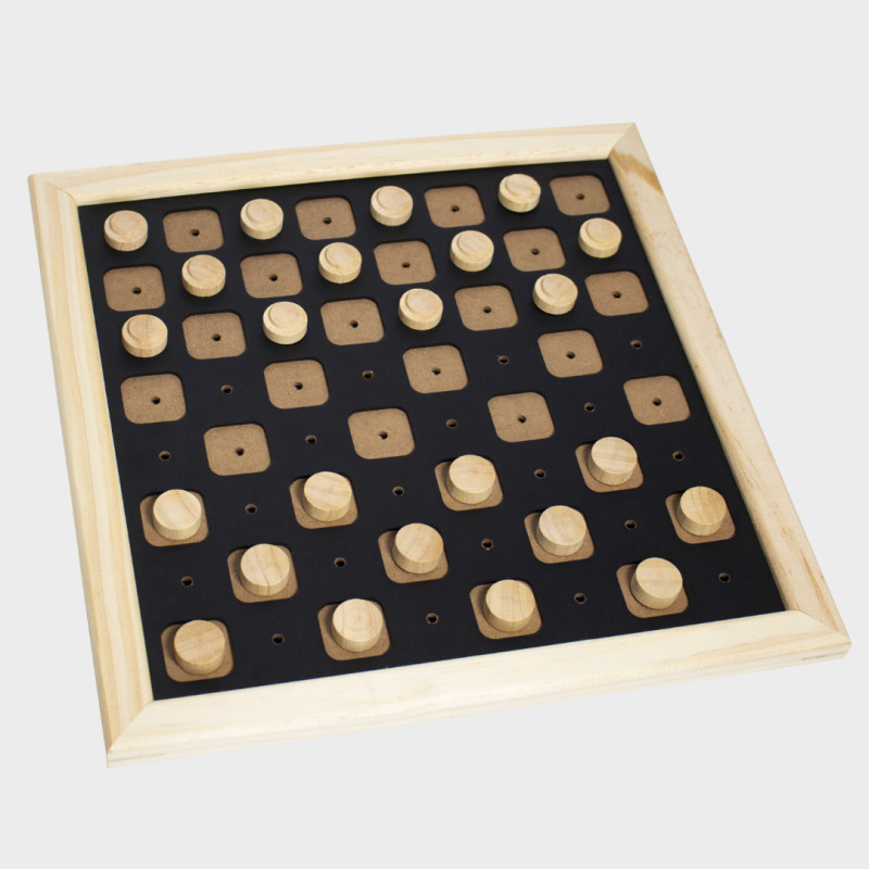 Jeu de dames tactile et relief