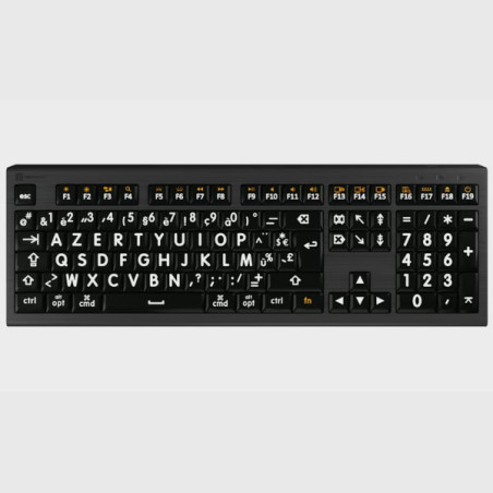 Clavier gros caractere rétro eclairé pour Mac de face