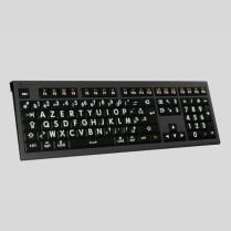 Clavier rétroéclairé gros caractères pour Mac, disposition AZERTY