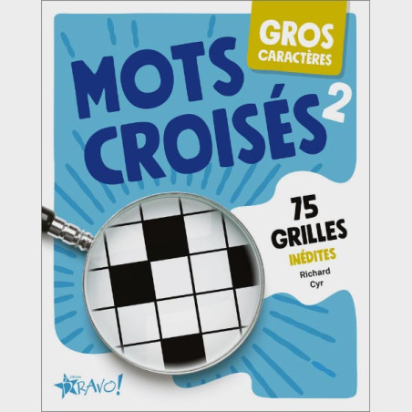 Livre de mots croisés numéro 2 à gros caractères - couverture