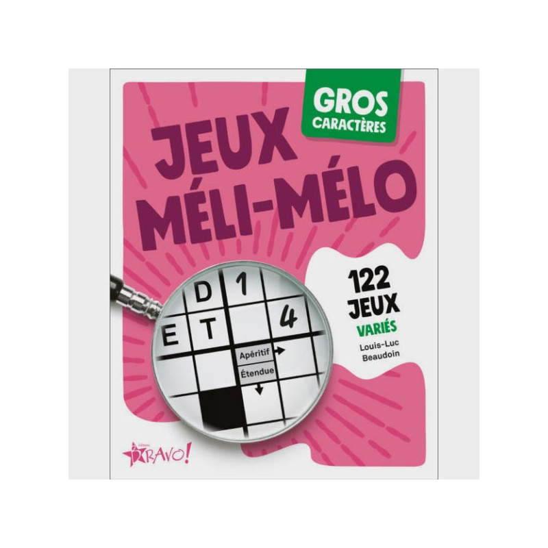 Livre de Jeux méli-mélo à gros caractères - couverture 1