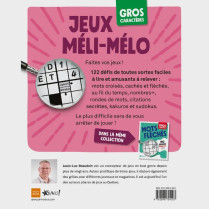 Livre de Jeux méli-mélo à gros caractères - couverture dos