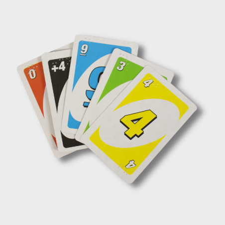 Jeu de carte UNO en braille français - photo cartes Jeu de carte UNO en braille français - photo cartes