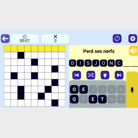 Application MJEPRO - Grilles de mots croisés