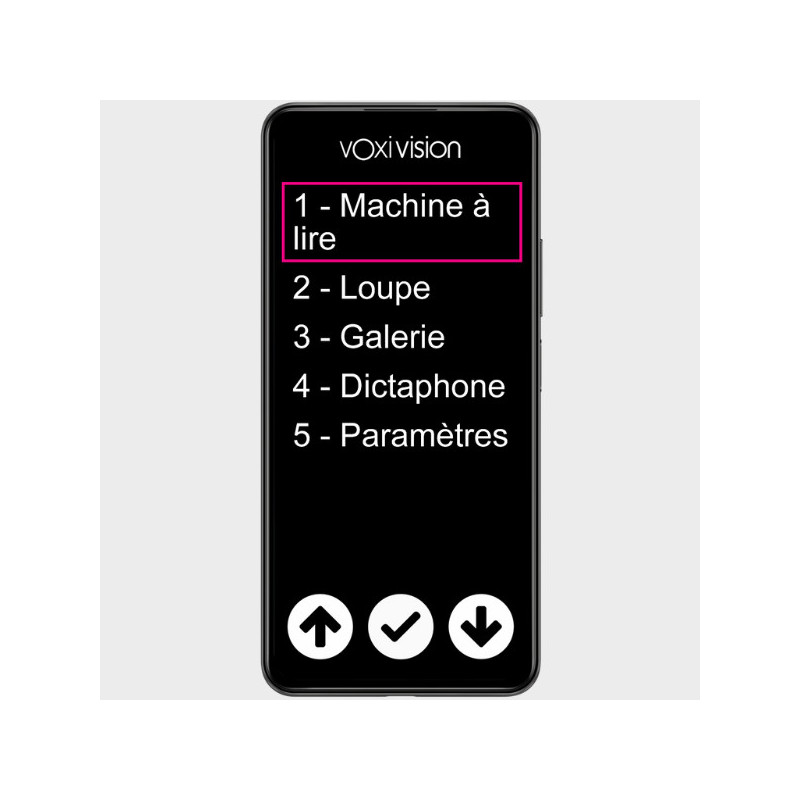 Machine à lire portable VOXIVISION - de face
