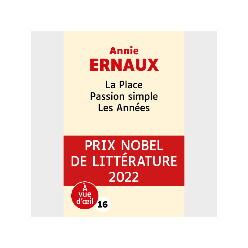 Livre gros caractères - La Place – Passion simple – Les Années - Annie Ernaux