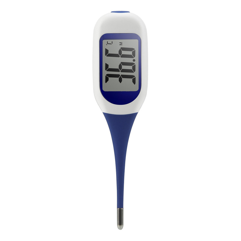 Thermomètre numérique buccal et axillaire parlant de face