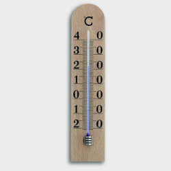 Thermomètre à gros chiffres en bois massif