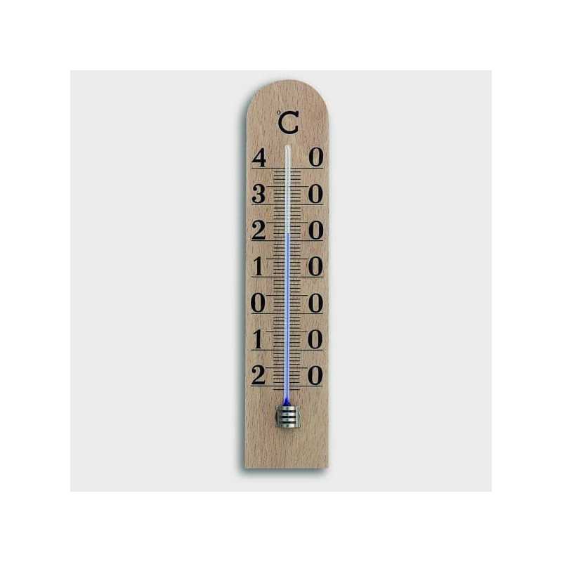 Thermomètre à gros chiffres en bois massif
