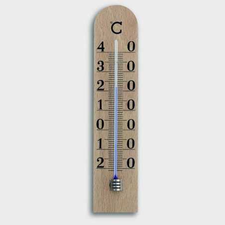 Thermomètre à gros chiffres en bois massif