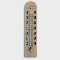 Thermomètre à gros chiffres en bois massif