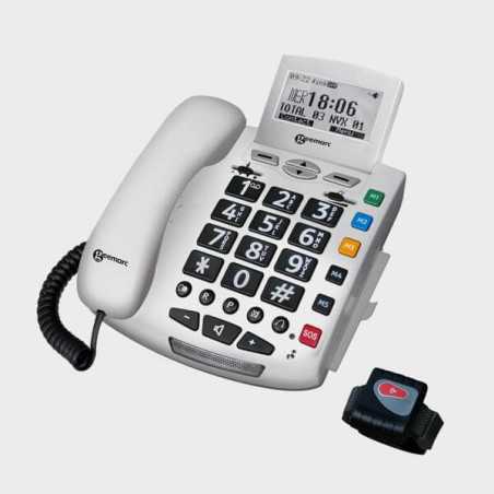 Téléphone filaire avec telecommande d'urgence - Serenities
